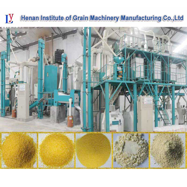 50T/D Corn Flour Grits Maize Meal Milling Machine