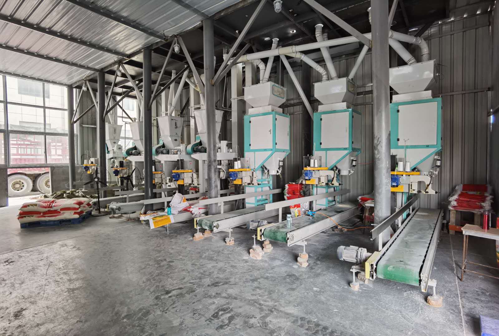 high automatic corn milling and processing line