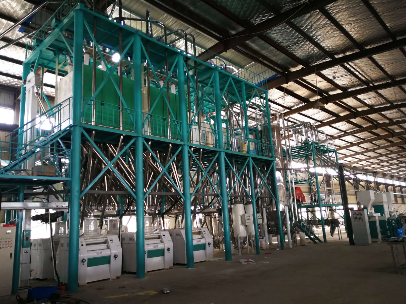 complete maize flour grits milling plant