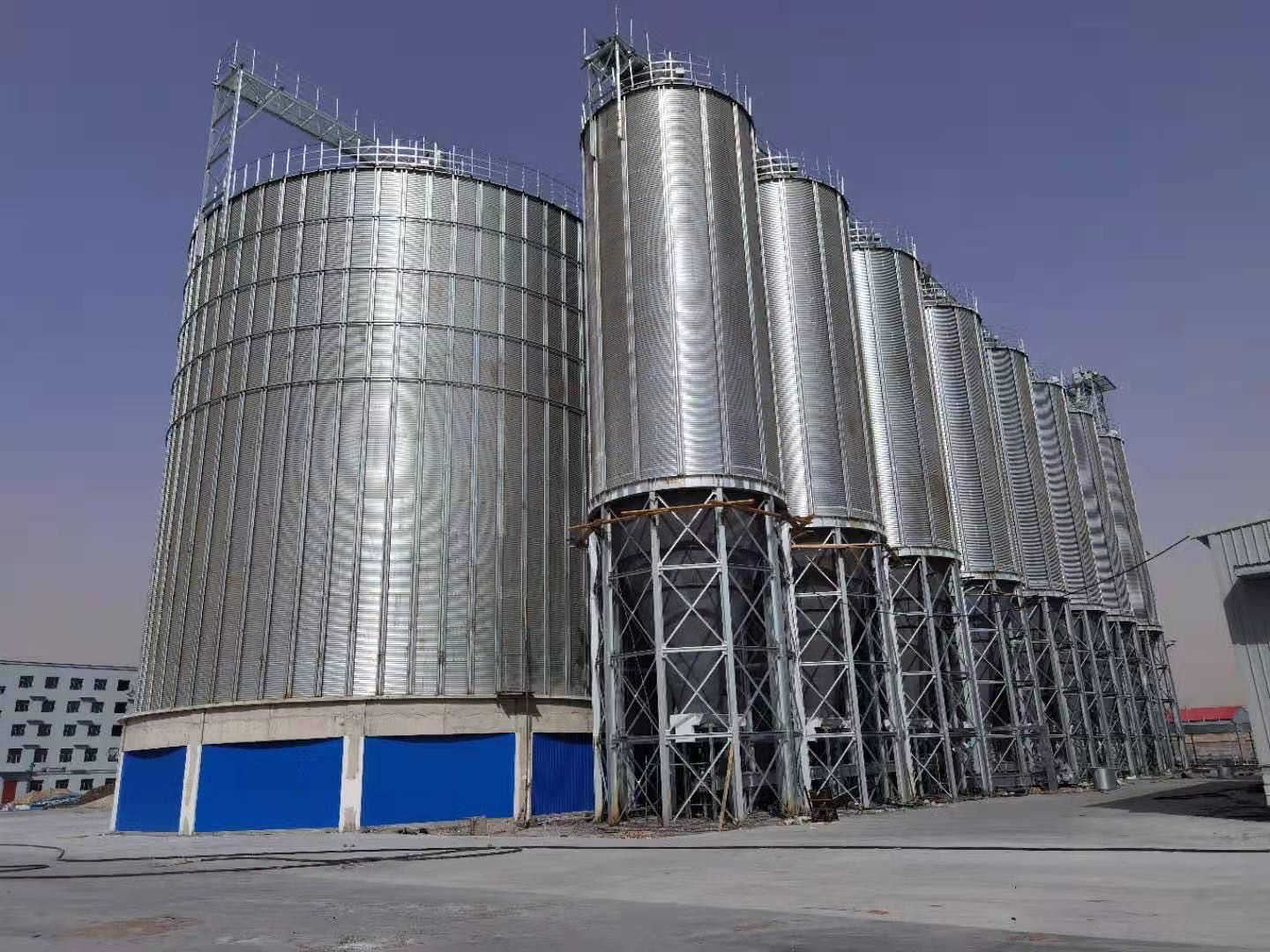 hopper bottom grain storage silo
