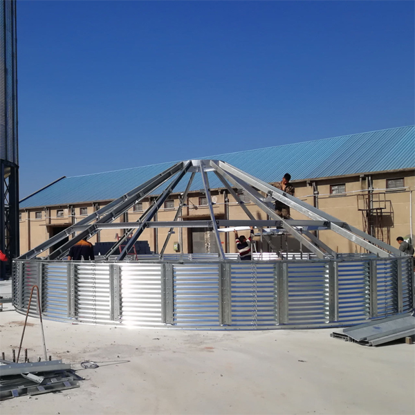 500T Galvanized Steel Chicken Feed Grain Storage Silo