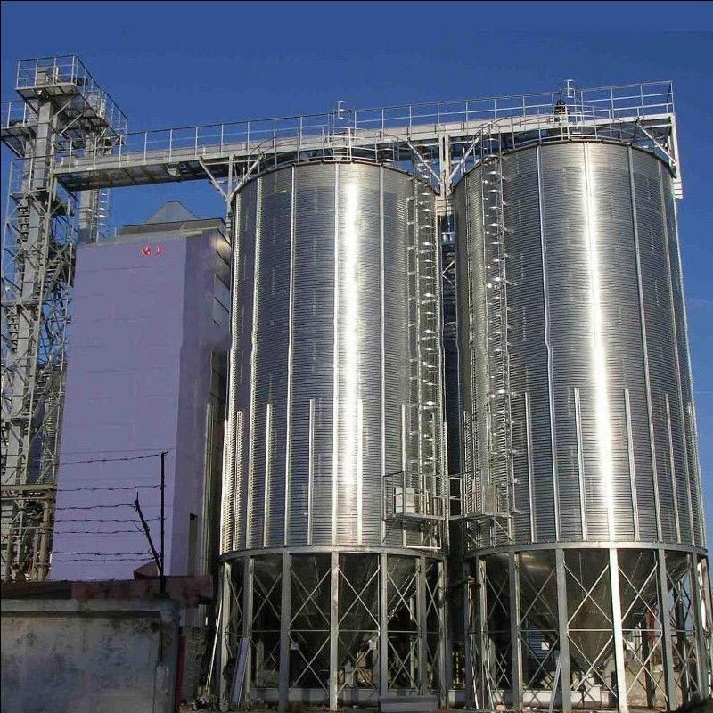 galvanized steel grain storage silo