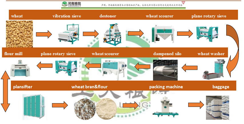 wheat processing machine from China