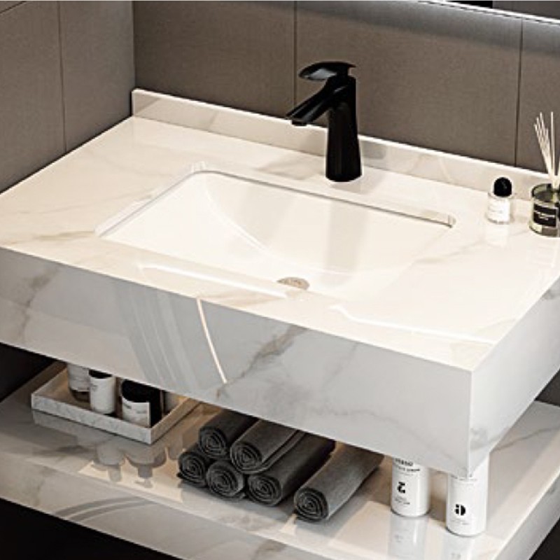 Dual-Layer Hanging Vanity Cabinet With Basin #2001