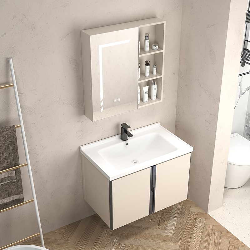 Lightning Bolt Bathroom Vanity Cabinet With Ceramic Basin