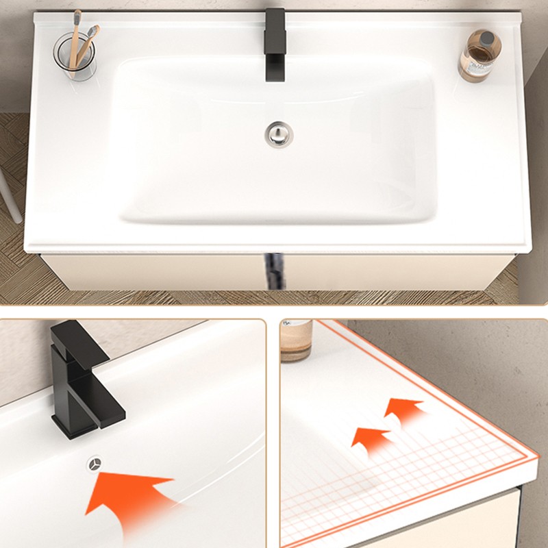 Lightning Bolt Bathroom Vanity Cabinet With Ceramic Basin