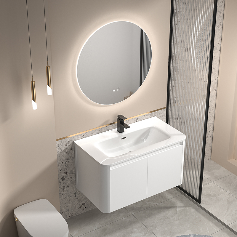 bathroom vanity with smart mirror