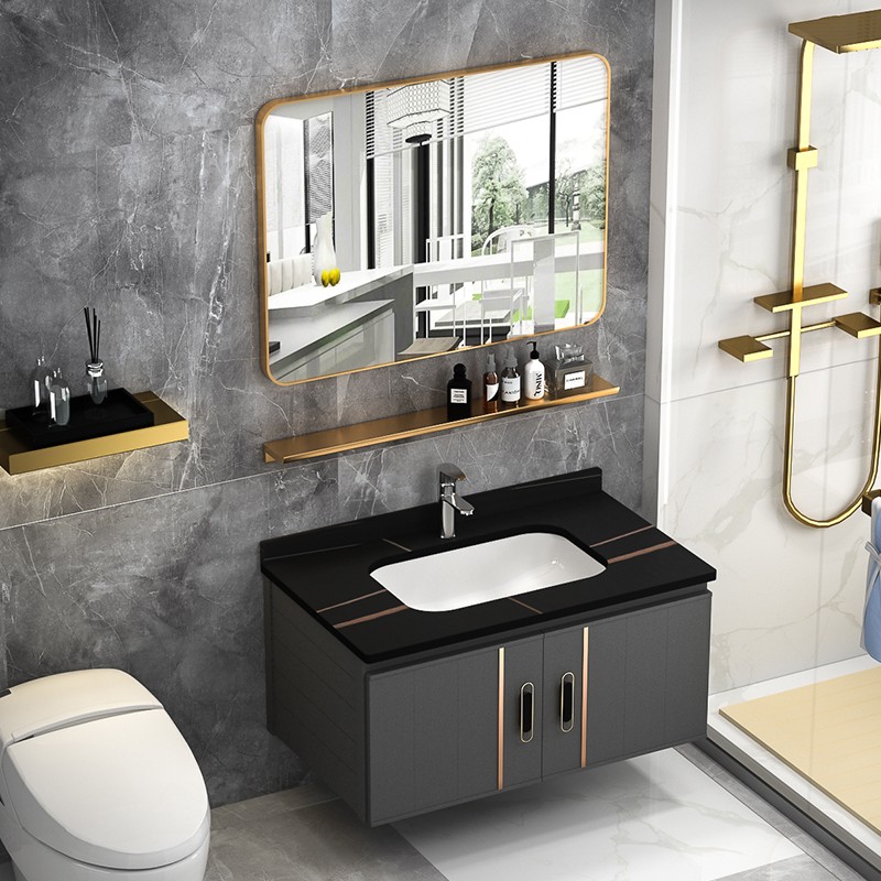 Luxury Bathroom Vanity with Sintered Stone Basin