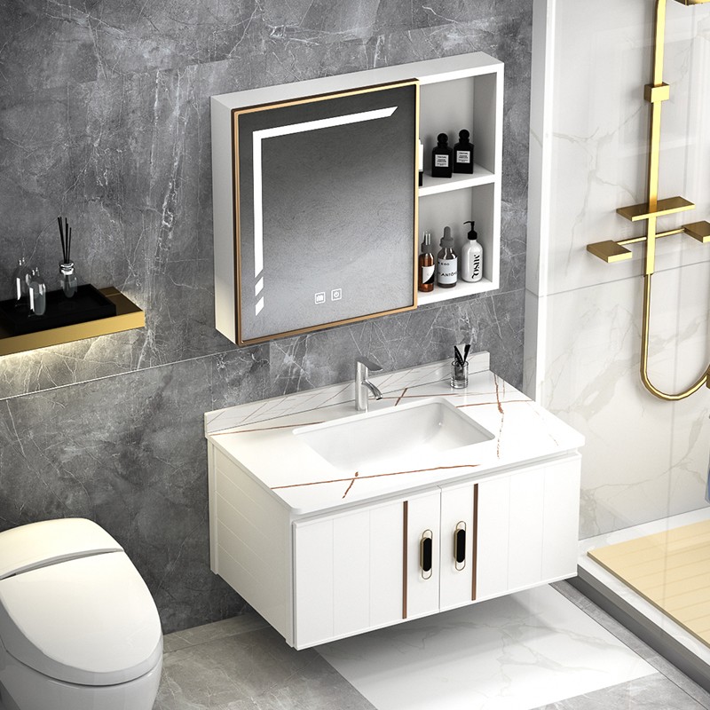 Luxury Bathroom Vanity with Sintered Stone Basin