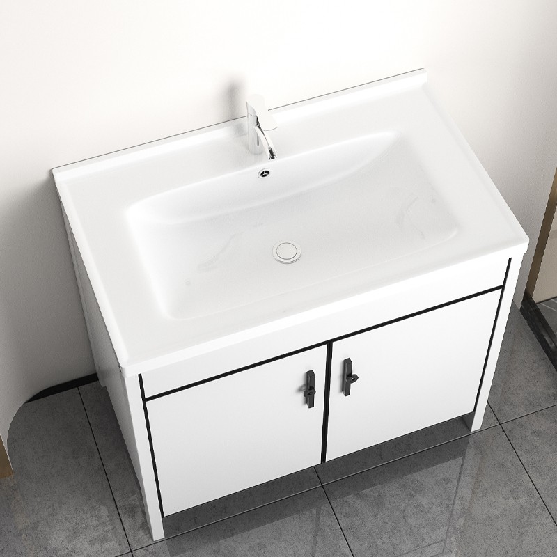 Freestanding Aluminum Bathroom Vanity With Pattern