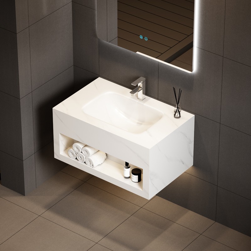 Integrated Sintered Stone Bathroom Vanity