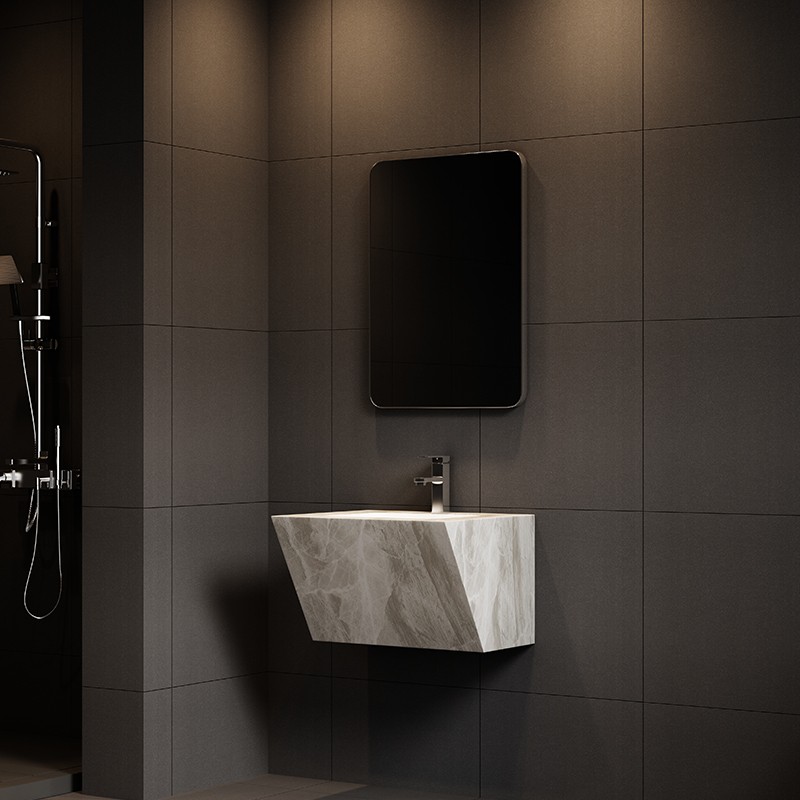 Minimalist Rock Slate Bathroom Vanity Collection