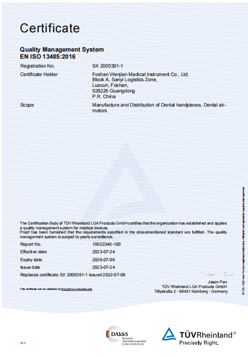 Triple Spray Fiber Optic Air turbine