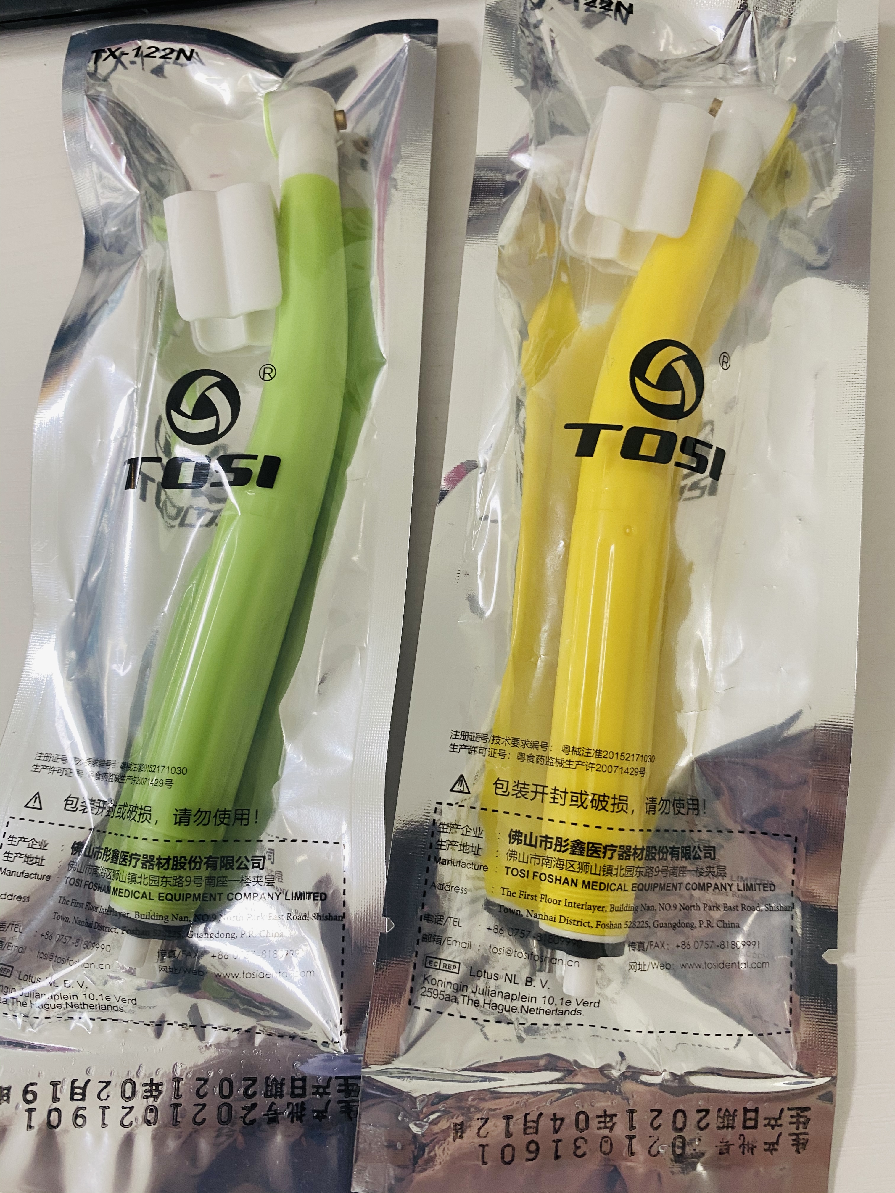 2/4 Hole Dental Disposable Handpiece Yellow Color