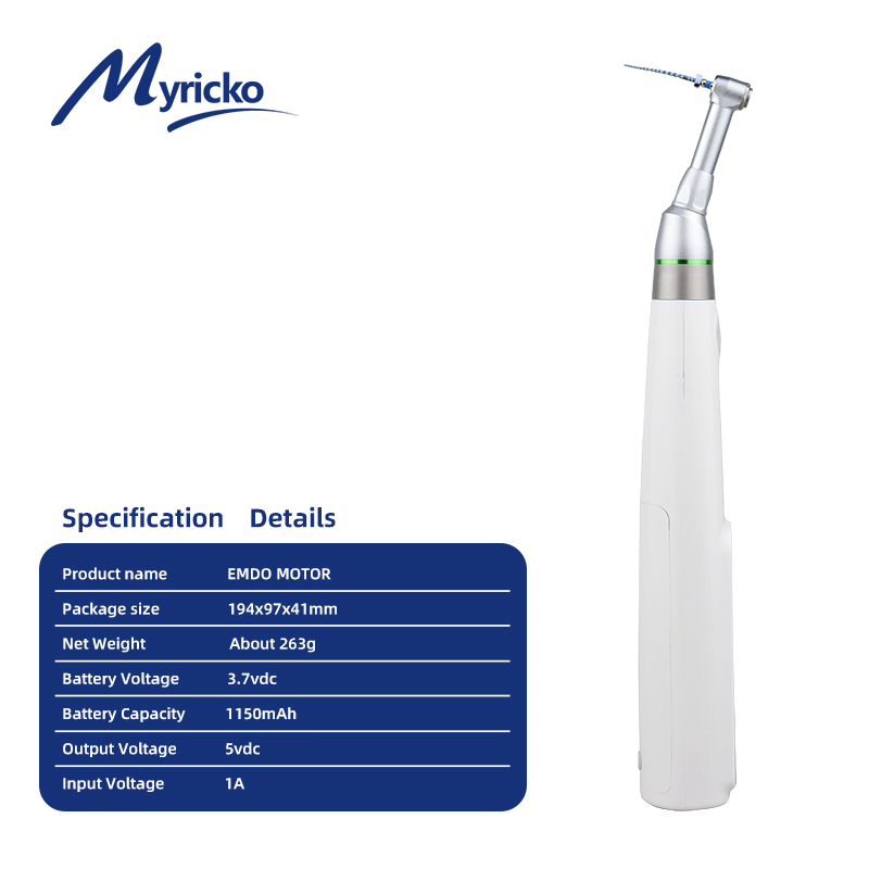 Dental Endo Motor 16:1 Standard Contra Angle Endomotor Wireless Root Canal Therapy Instrument Dentist Tools Reciprocating 360°
