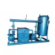 Water ring vacuum pump unit with heat exchanger