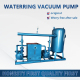 Water ring vacuum pump unit with heat exchanger