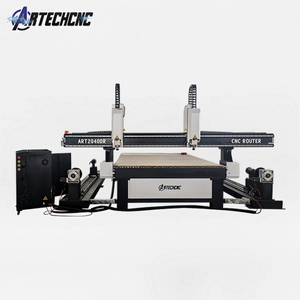 2040D Cnc Wood Router With Double Rotary Atc