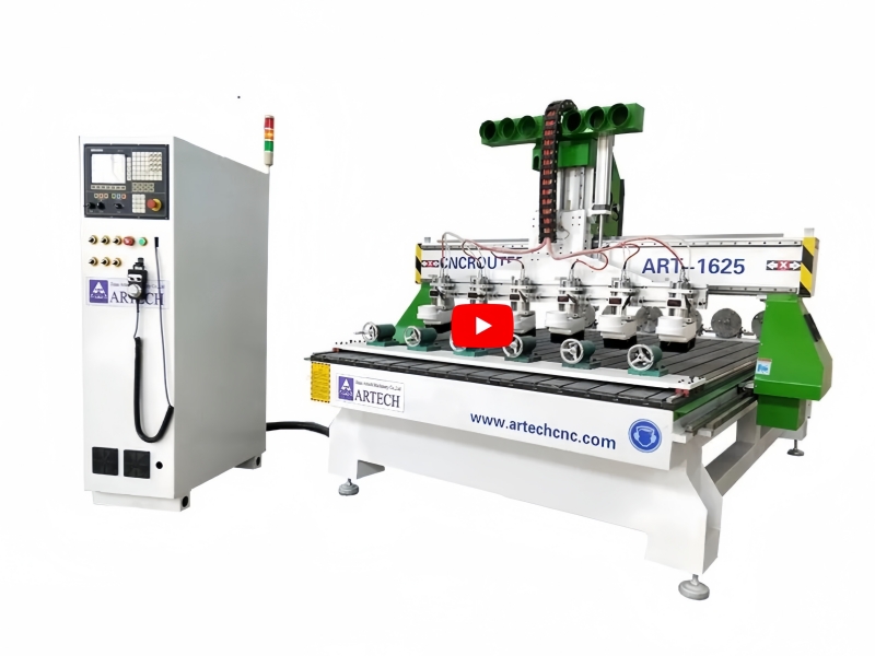 4 Axis Multi Head Cnc Wood Router Carving Machine