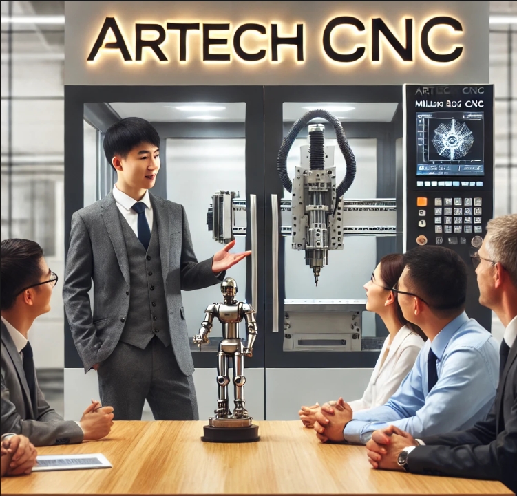 ARTECH CNC Company Welcomes Danish Clients for Milling Robot CNC Demonstration