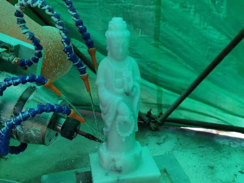 ARTECH CNC Starts Custom Stone Statue Carving for Client, Intelligent Processing in Progress