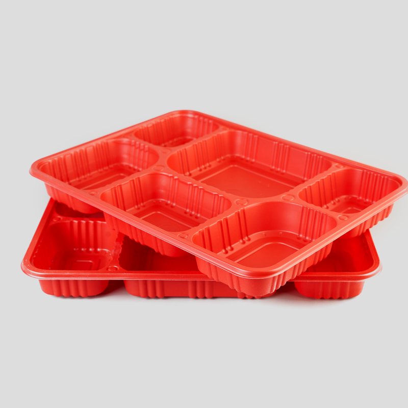 Different Compartments Disposable Plastic Food Tray