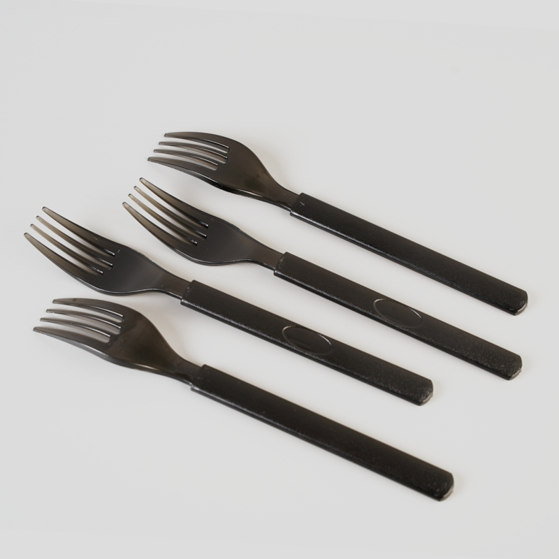 Disposable Black PP Or PS Plastic Flatware Forks