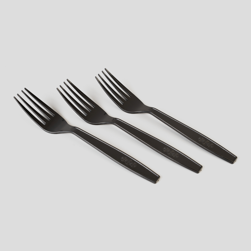 Disposable Black PP Or PS Plastic Flatware Forks