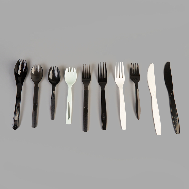 Disposable Black PP Or PS Plastic Flatware Forks