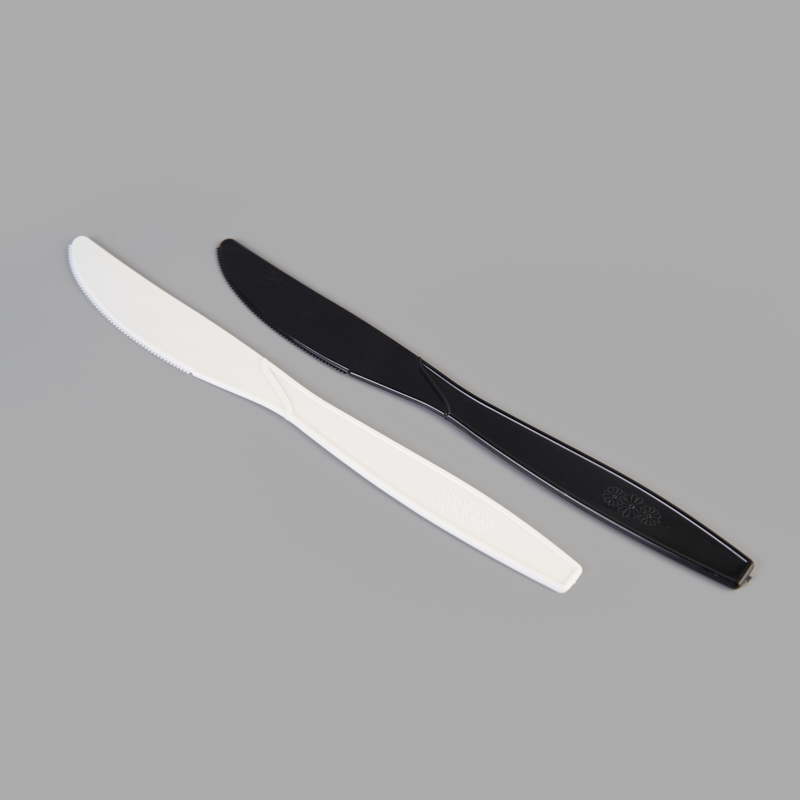 Disposable Black PP Or PS Plastic Flatware Knife