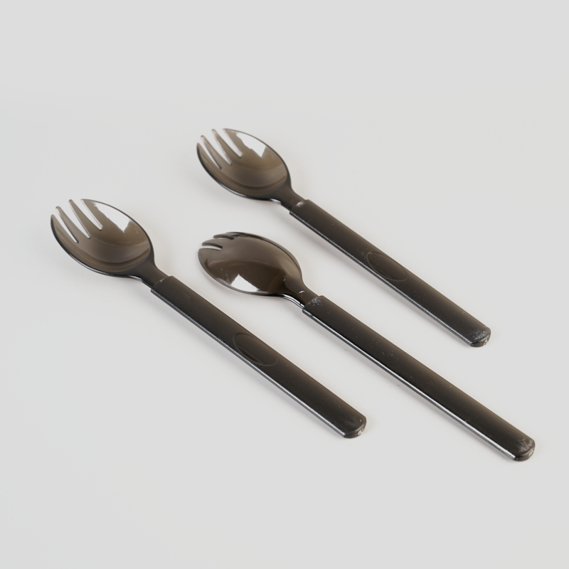 Disposable Black PP Or PS Plastic Flatware Spork