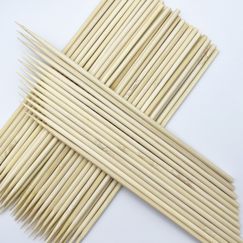 4mm Thin Disposable BBQ Natural Bamboo Skewers