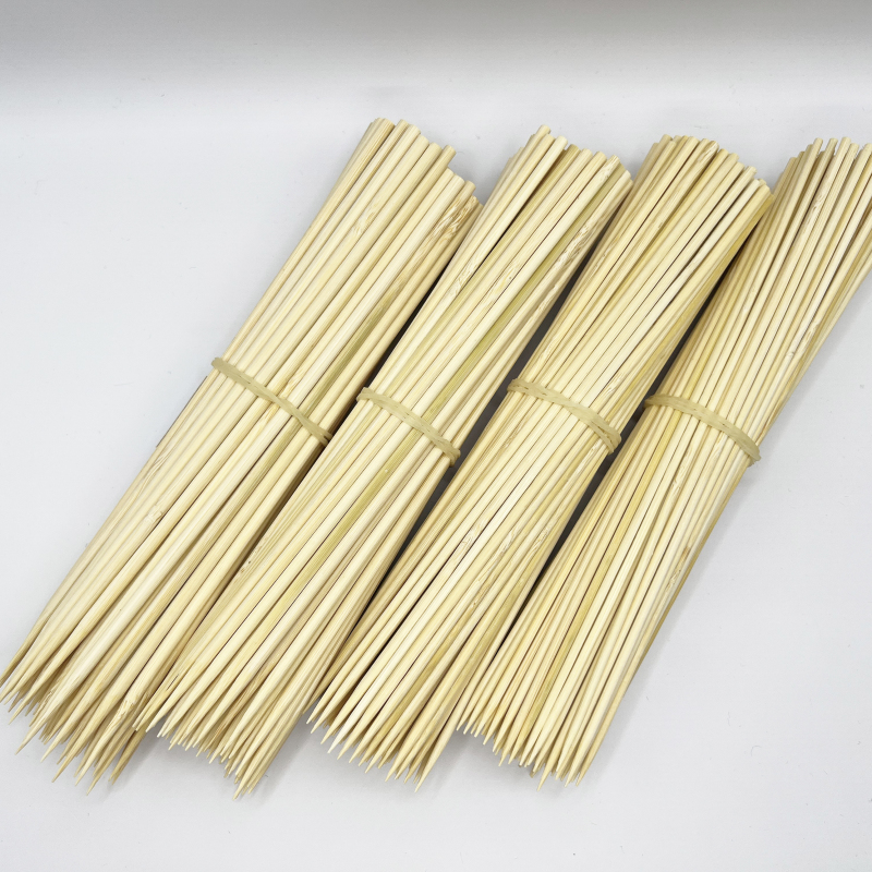 4mm Thin Disposable BBQ Natural Bamboo Skewers