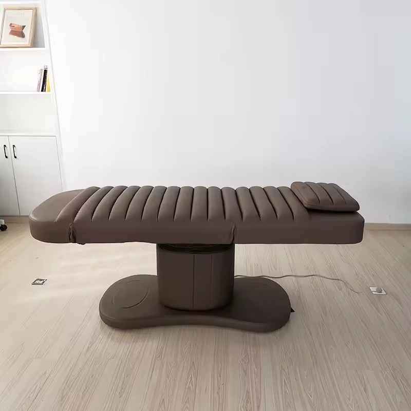 brown massage bed