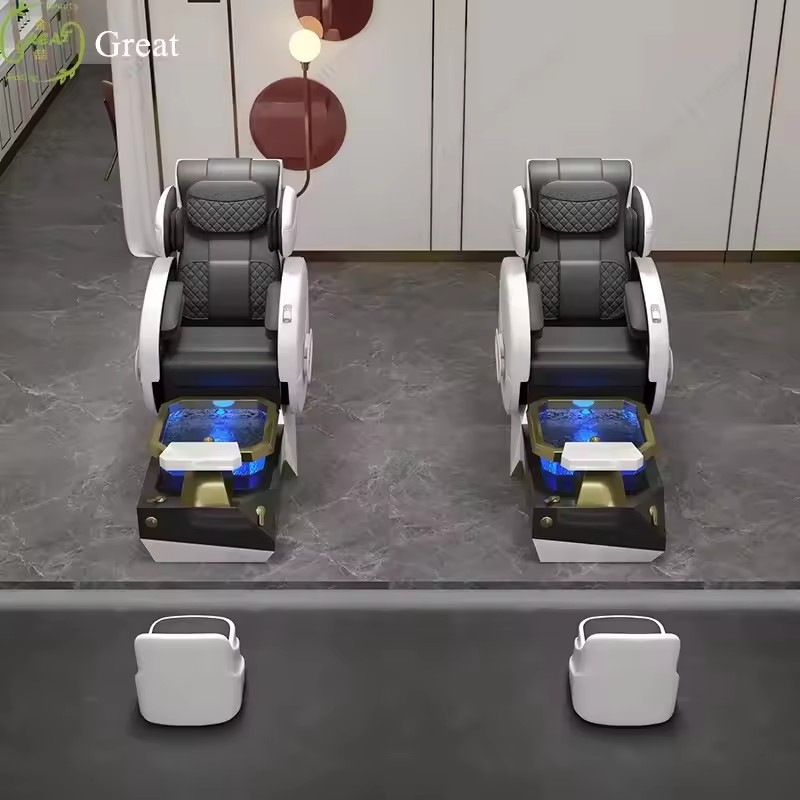 Luxury Foot Spa Massage Pedicure Chair For Nail Salon