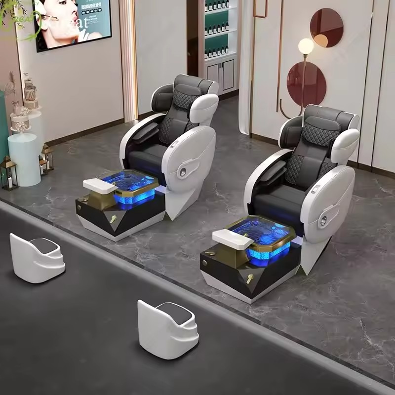Luxury Foot Spa Massage Pedicure Chair For Nail Salon