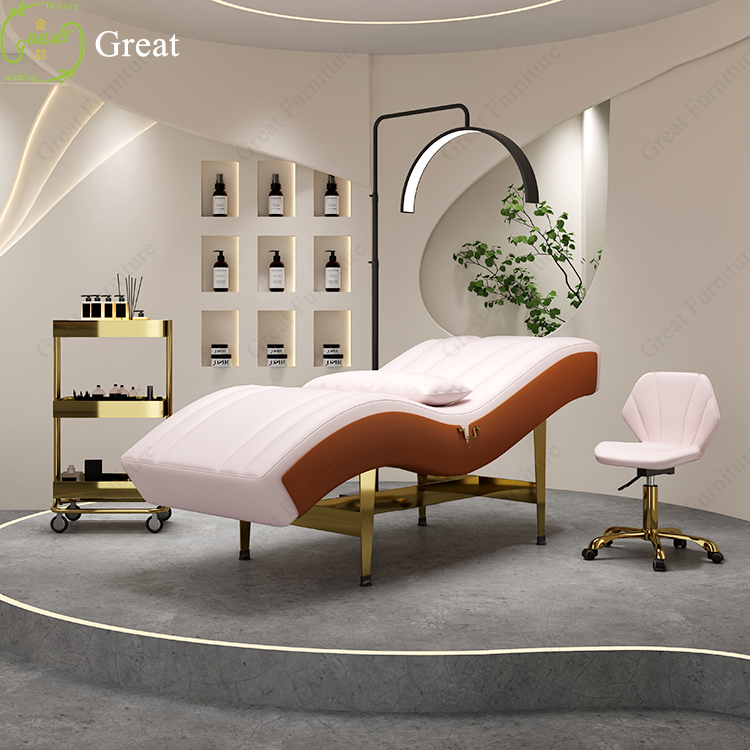 Adjustable Electric Beauty Salon Facial Bed Table