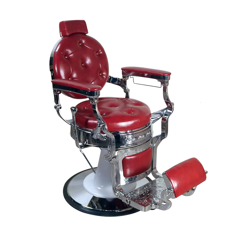 Luxury Red Vintage Barber Chair For Salon