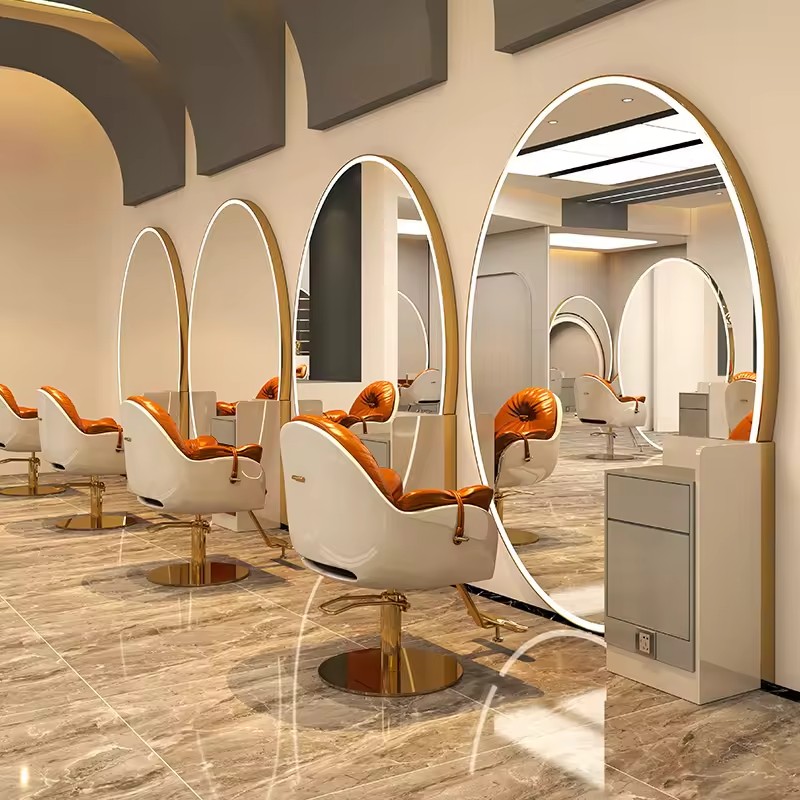 salon mirror station