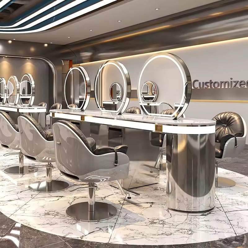 salon furniture mirror station