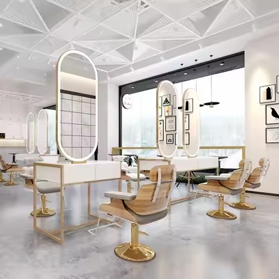 Barber Shop Double Sided Hair Salon Station