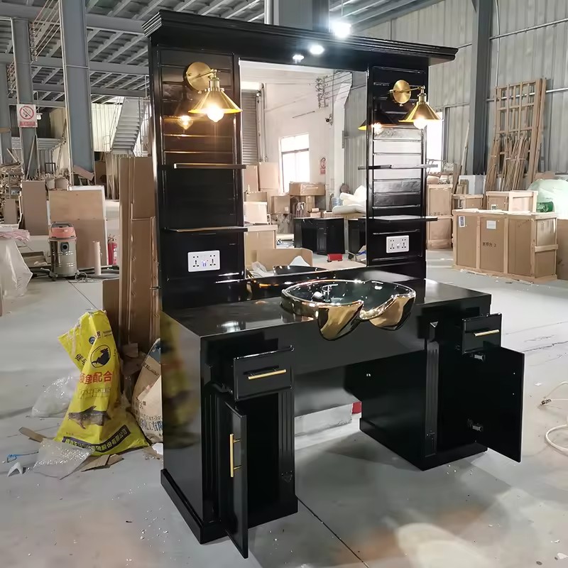 Hair Salon Furniture Equipment Beauty Mirror Station