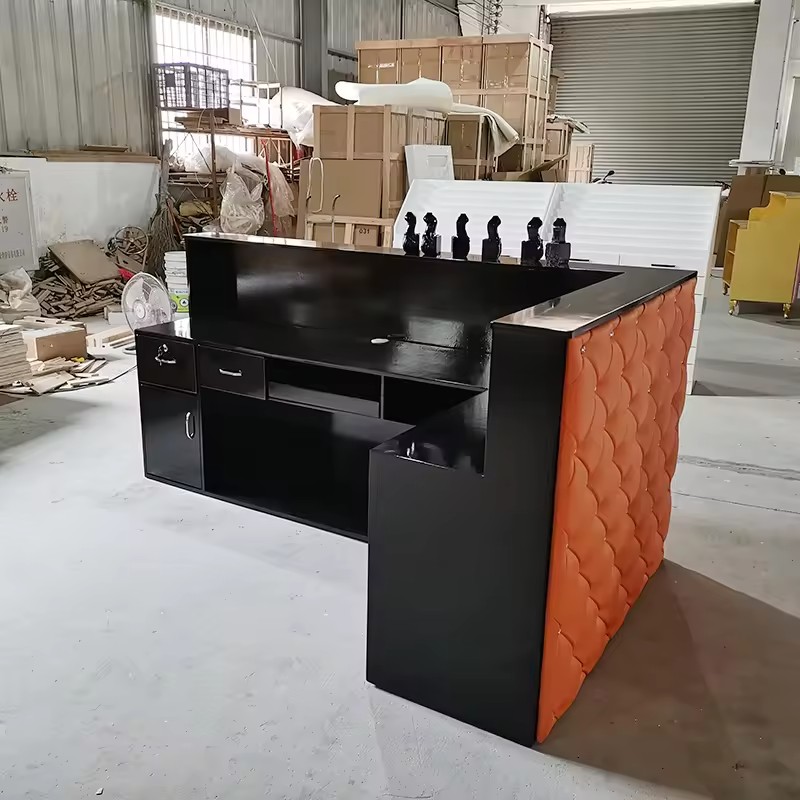 Luxury Hair Salon Small Corner Reception Desk Counter