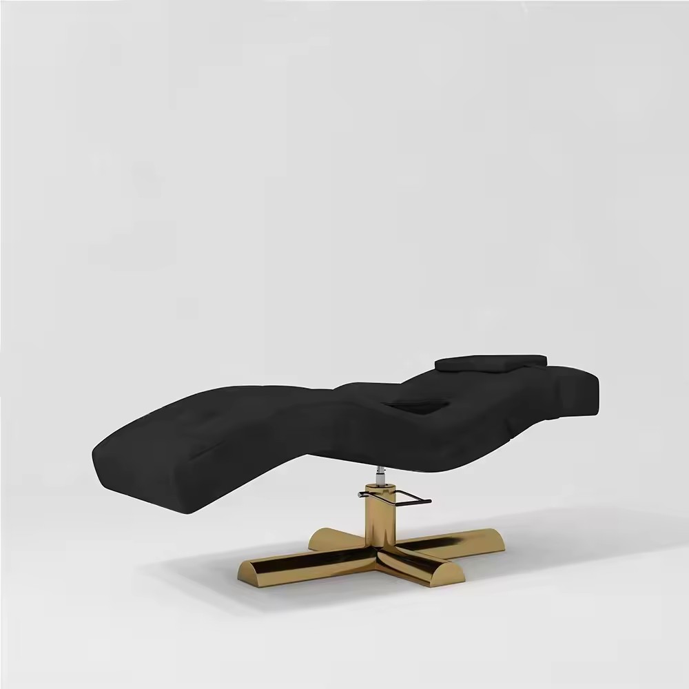 Luxury Design Massage Facial Bed With Gold Base