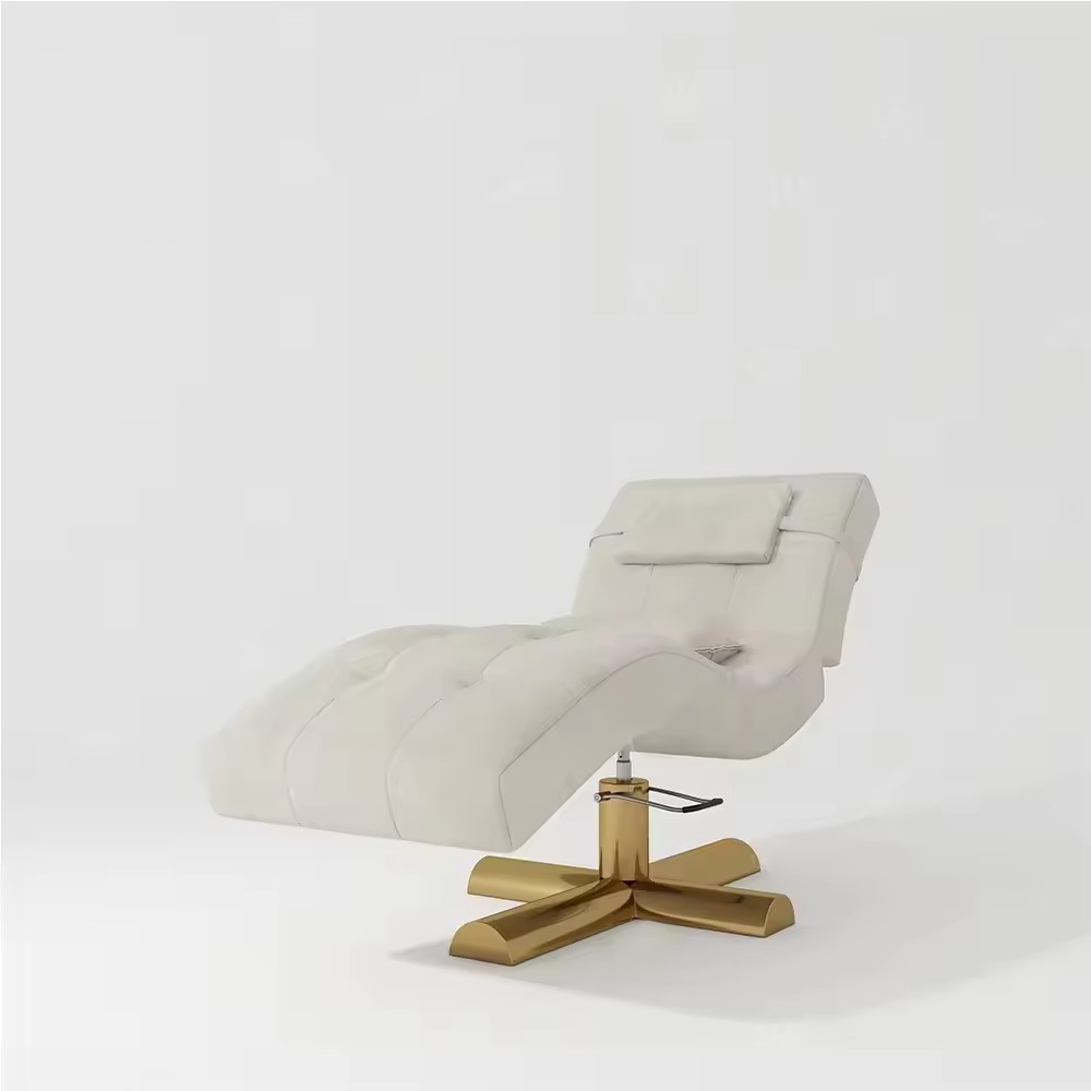 facial bed with gold base