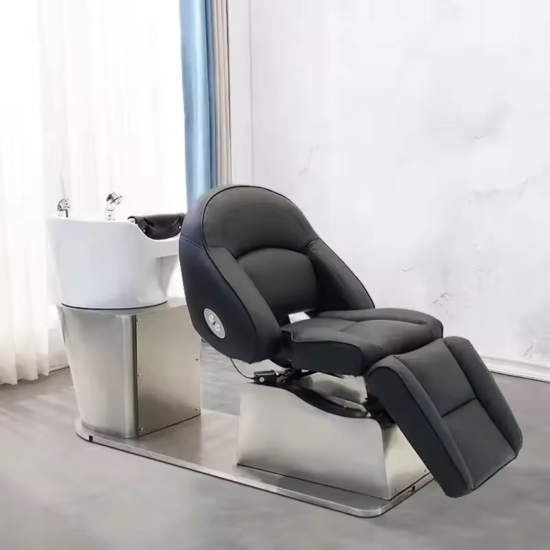 Modern Black Electric Salon Washing Chair