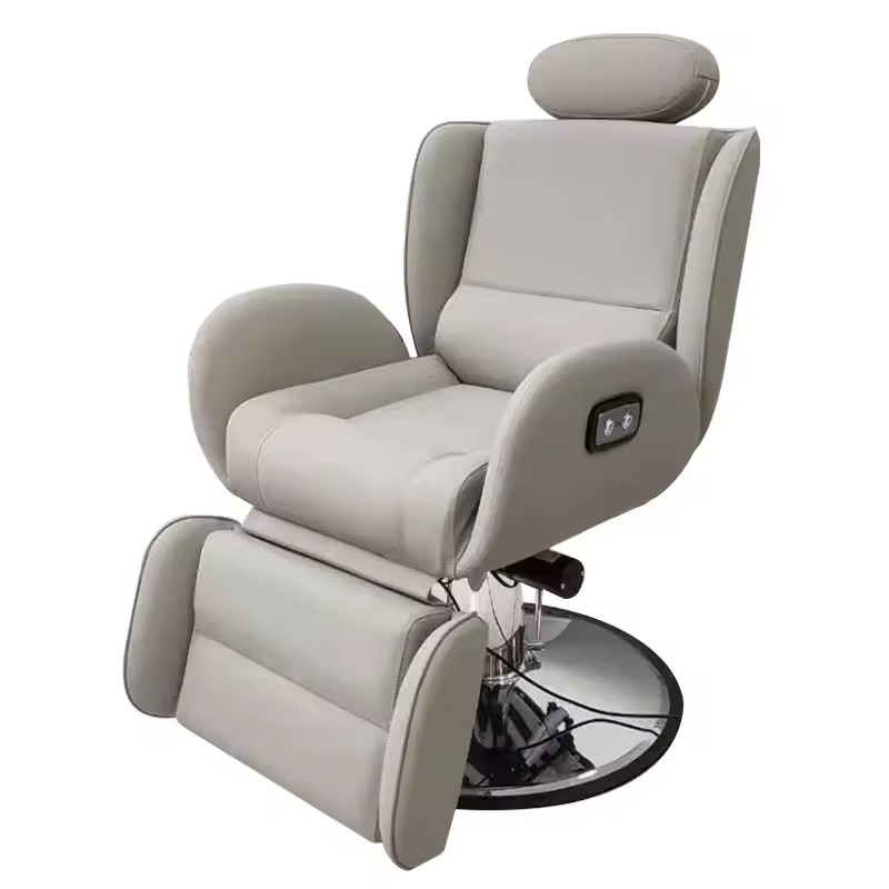 Modern Grey Electric Adjustable Styling Barber Chair