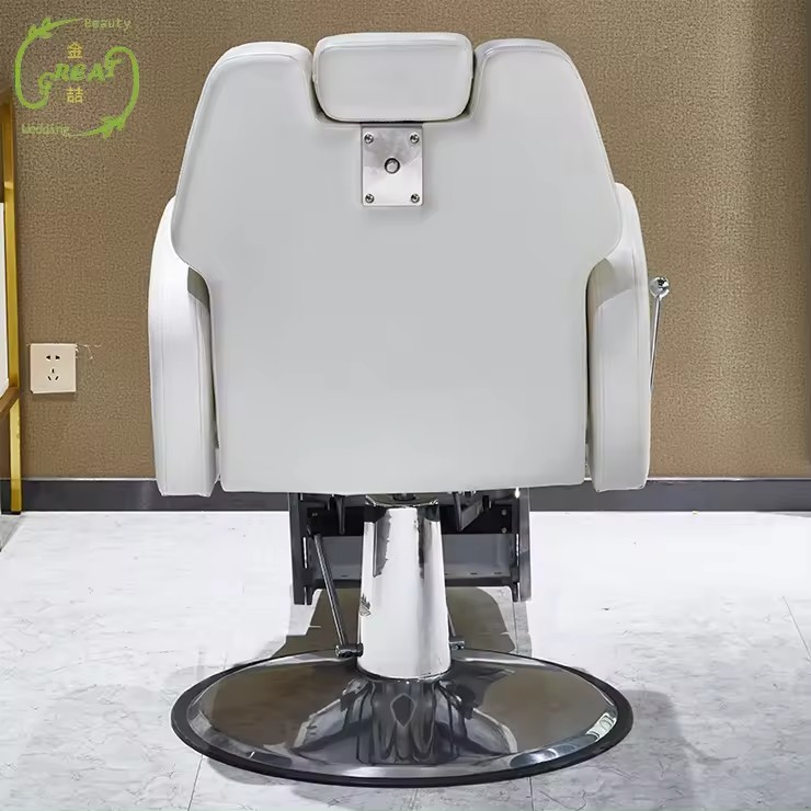 White Modern Electric Hydraulic Hairdressing Chair