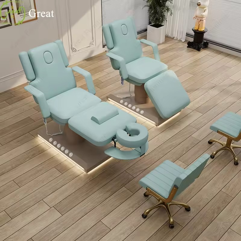 sky blue massage bed