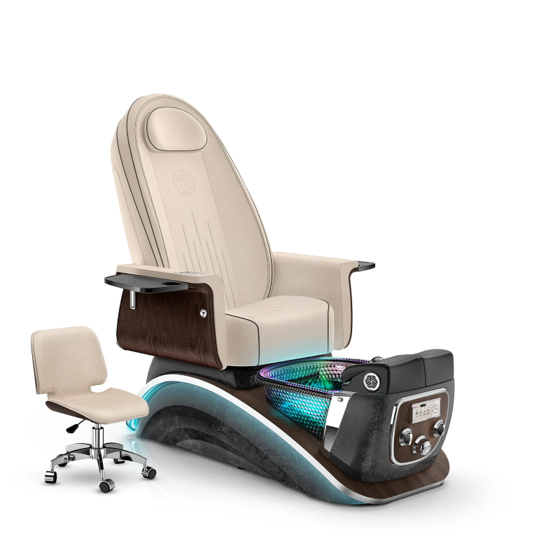 Modern Marble Base Foot Spa Pedicure Chair With Lighting